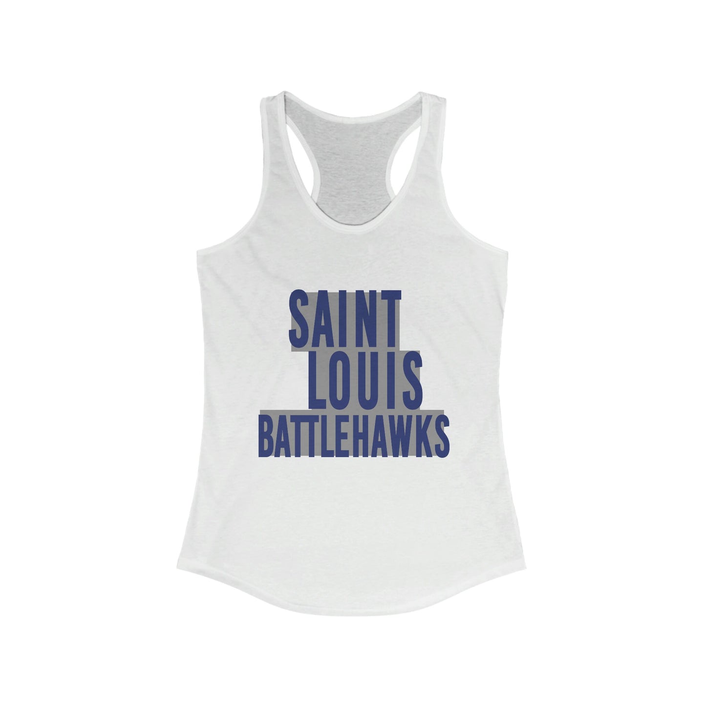 St Louis Football Block Text Womens Racerback Tank Top