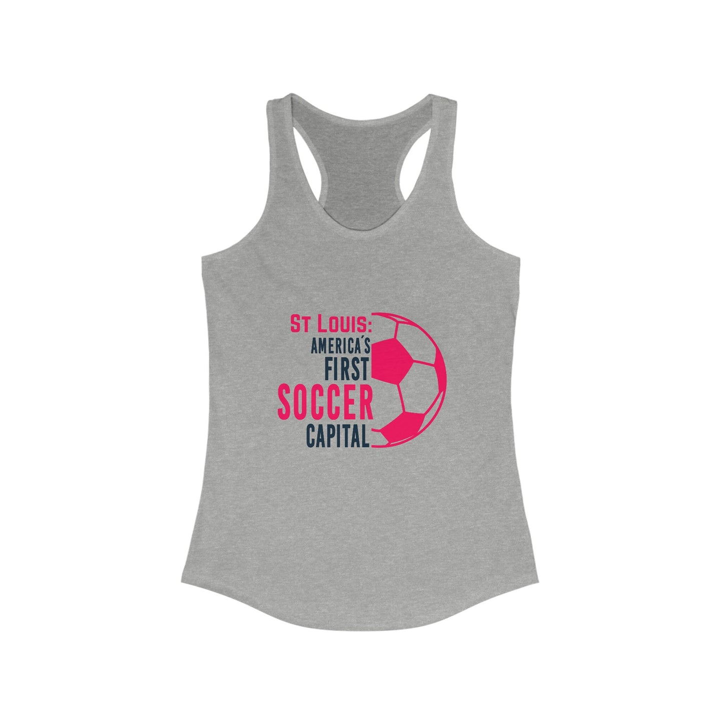 St Louis: America's First Soccer Capital Womens Racerback Tank Top