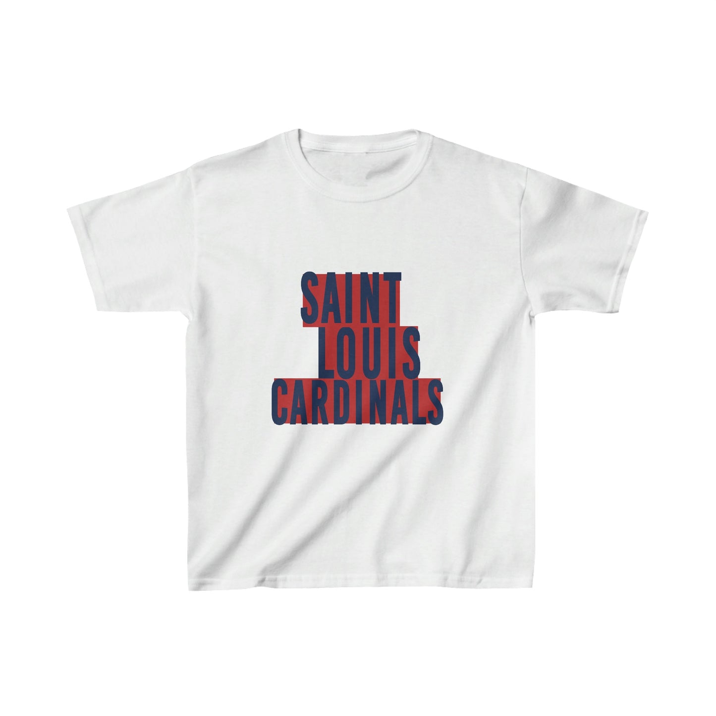 St Louis Baseball Block Text Kids Tee