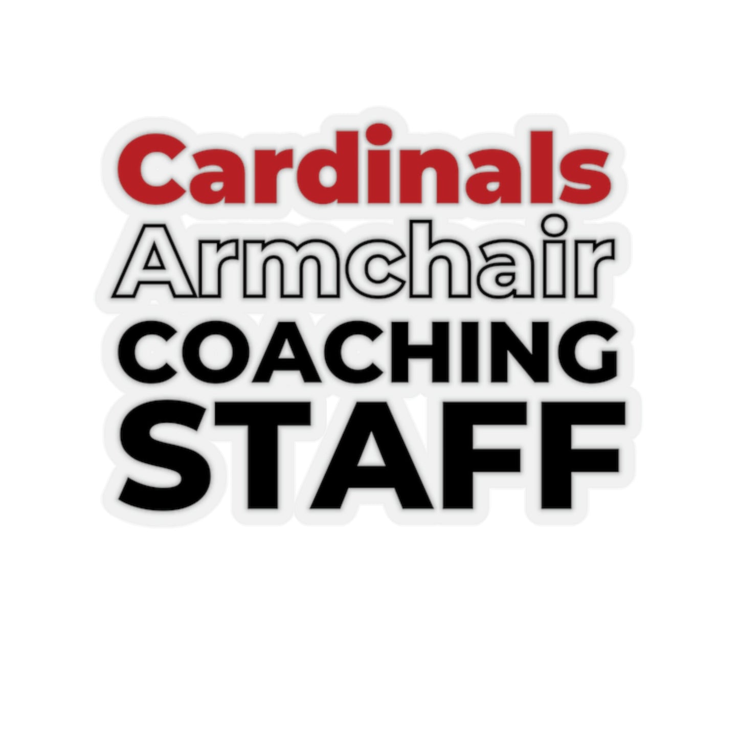 St Louis Baseball Fan "Armchair Coaching Staff" Sticker