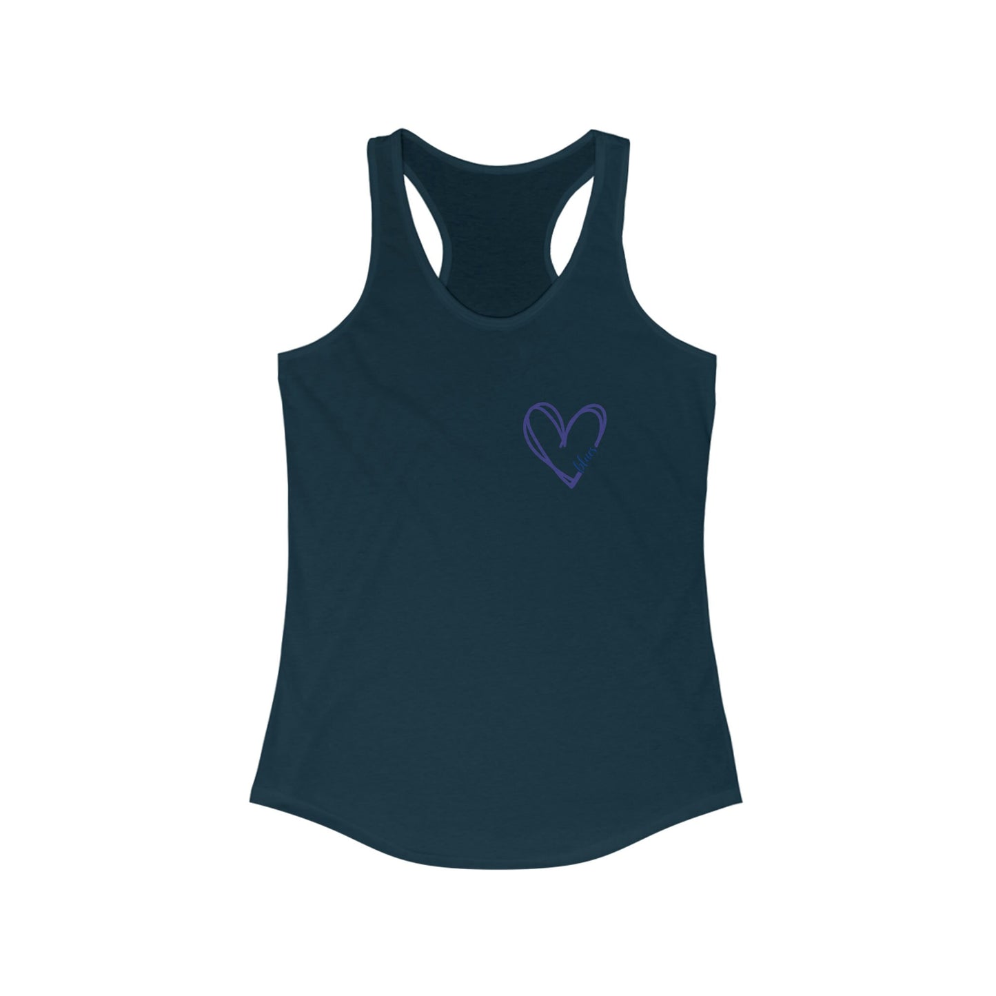 St Louis Hockey Heart Womens Racerback Tank Top