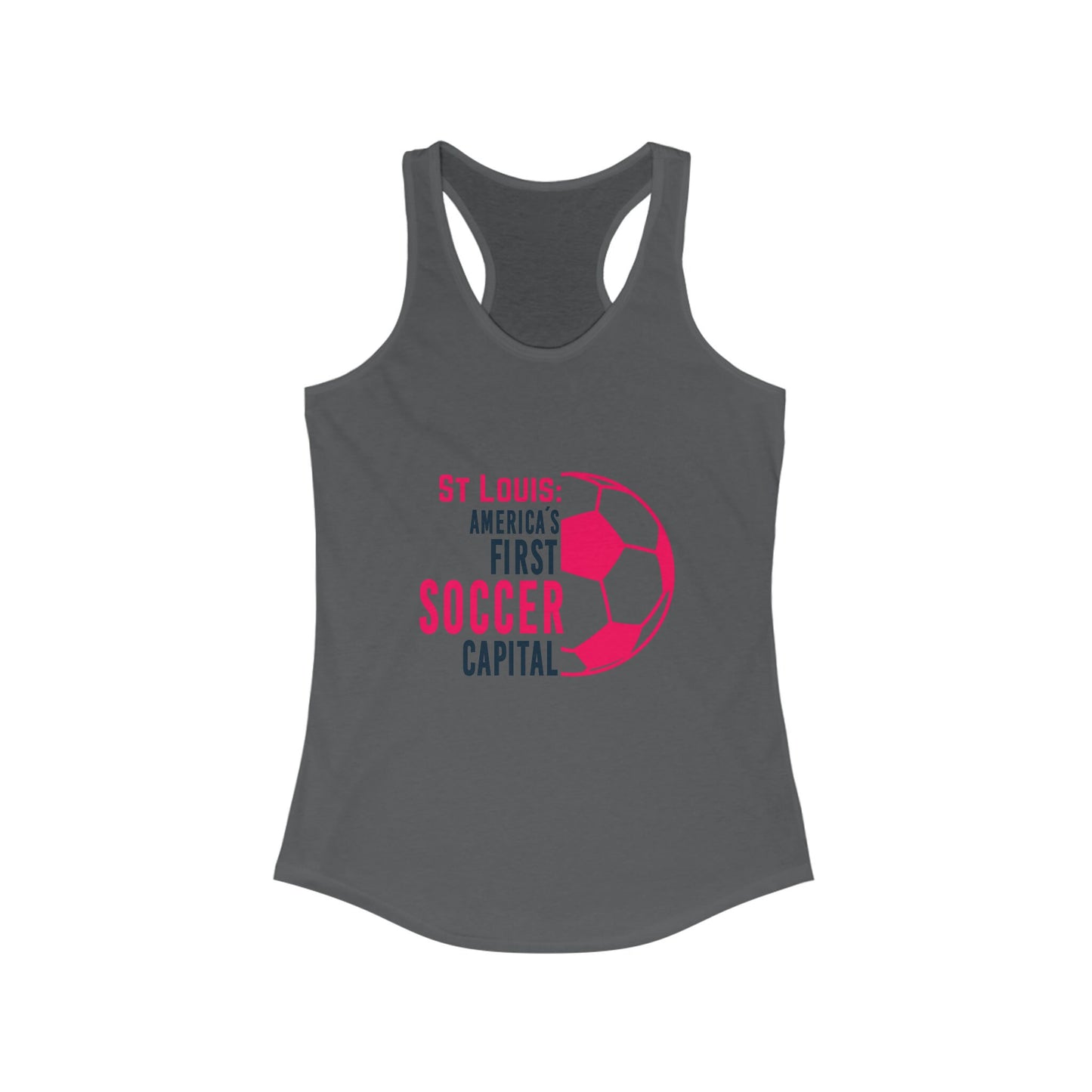 St Louis: America's First Soccer Capital Womens Racerback Tank Top