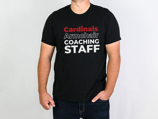 St Louis Baseball Fan "Armchair Coaching Staff" Mens Womens Tee