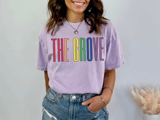 St Louis The Grove Pride Rainbow Neighborhood Mens Womens Comfort Colors Tee