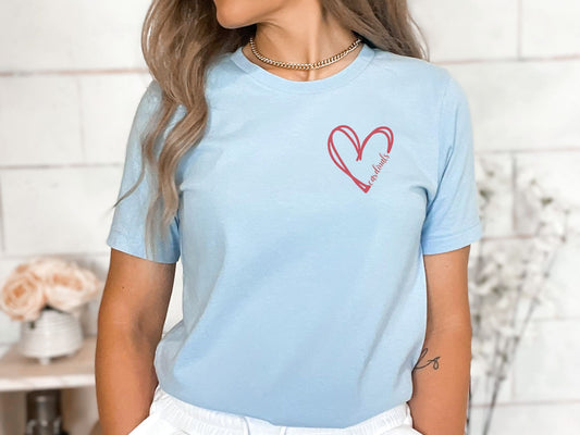 St Louis Baseball Heart Womens Tee